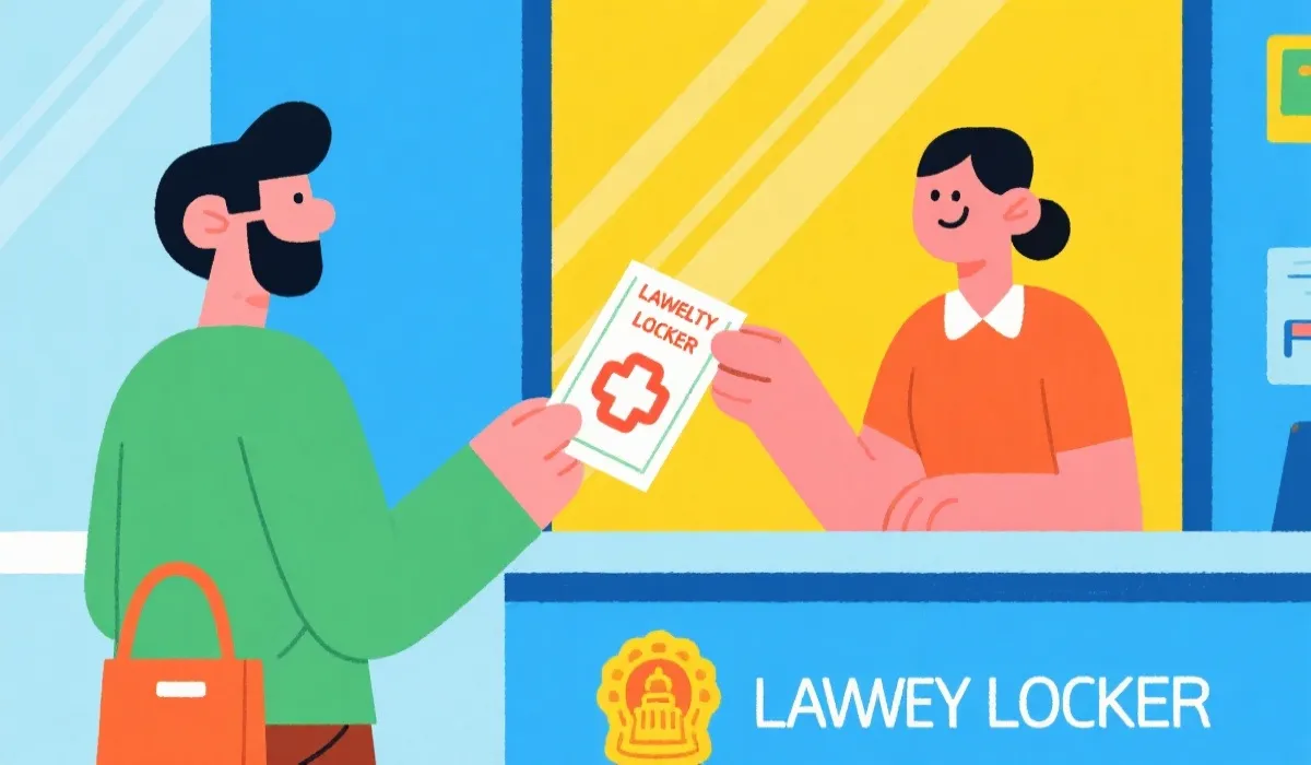 在正规渠道购买彩票的场景示意，强调合规与安全